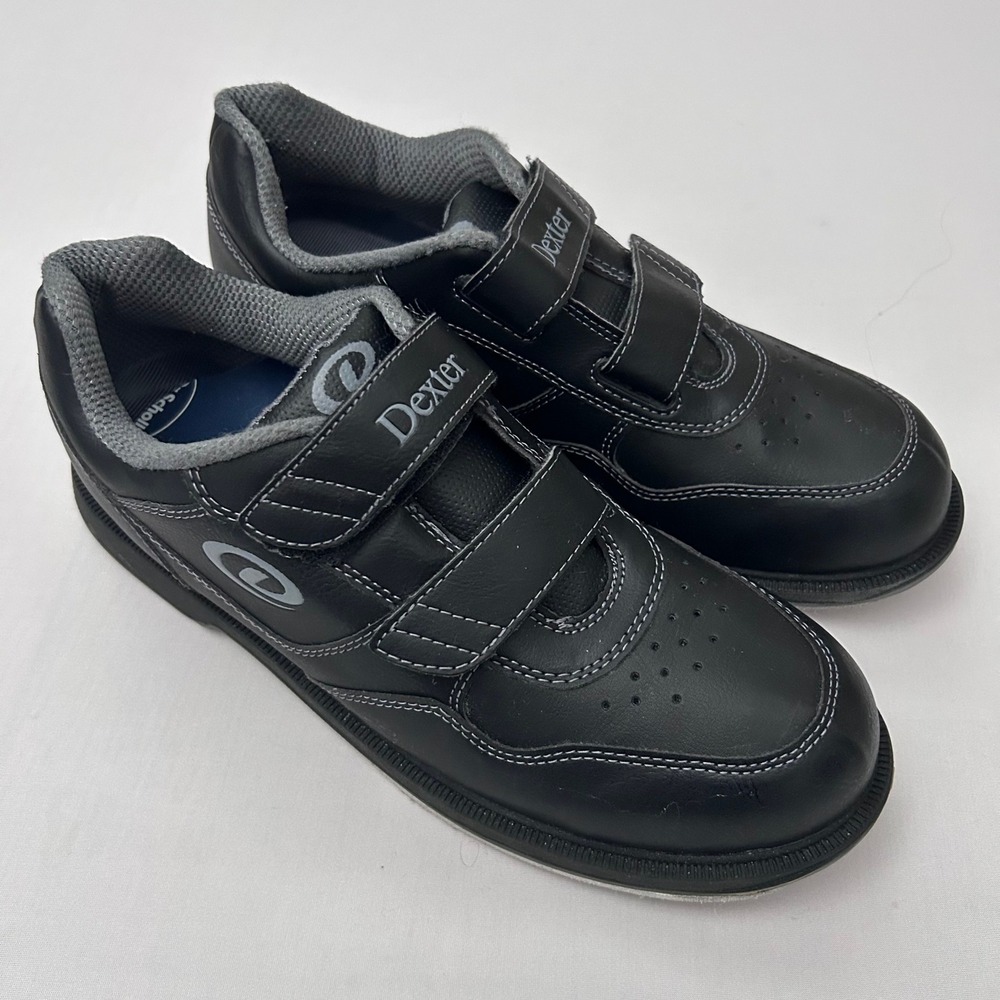 Dexter Bowling Shoes Mens 10.5 Black V-Strap B2513-1 Slide-Rite Sport Sneaker